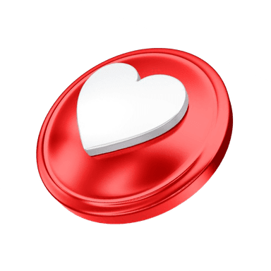 Glossy red heart